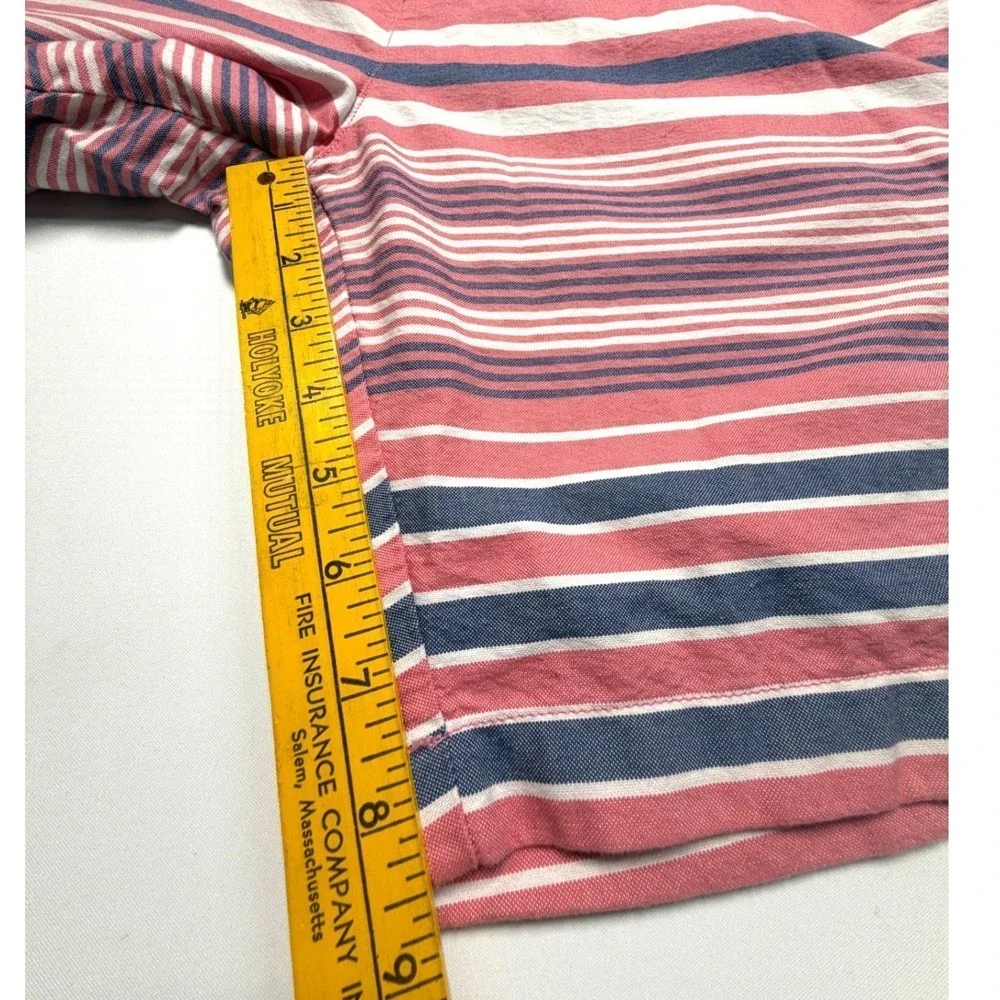 Vineyard Vines Breaker Shorts Mens 42 Pink Blue Striped Cotton Chino